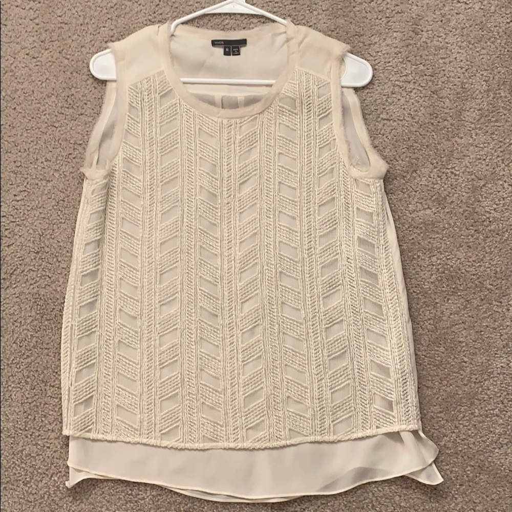 Vince Gently used cream top size medium